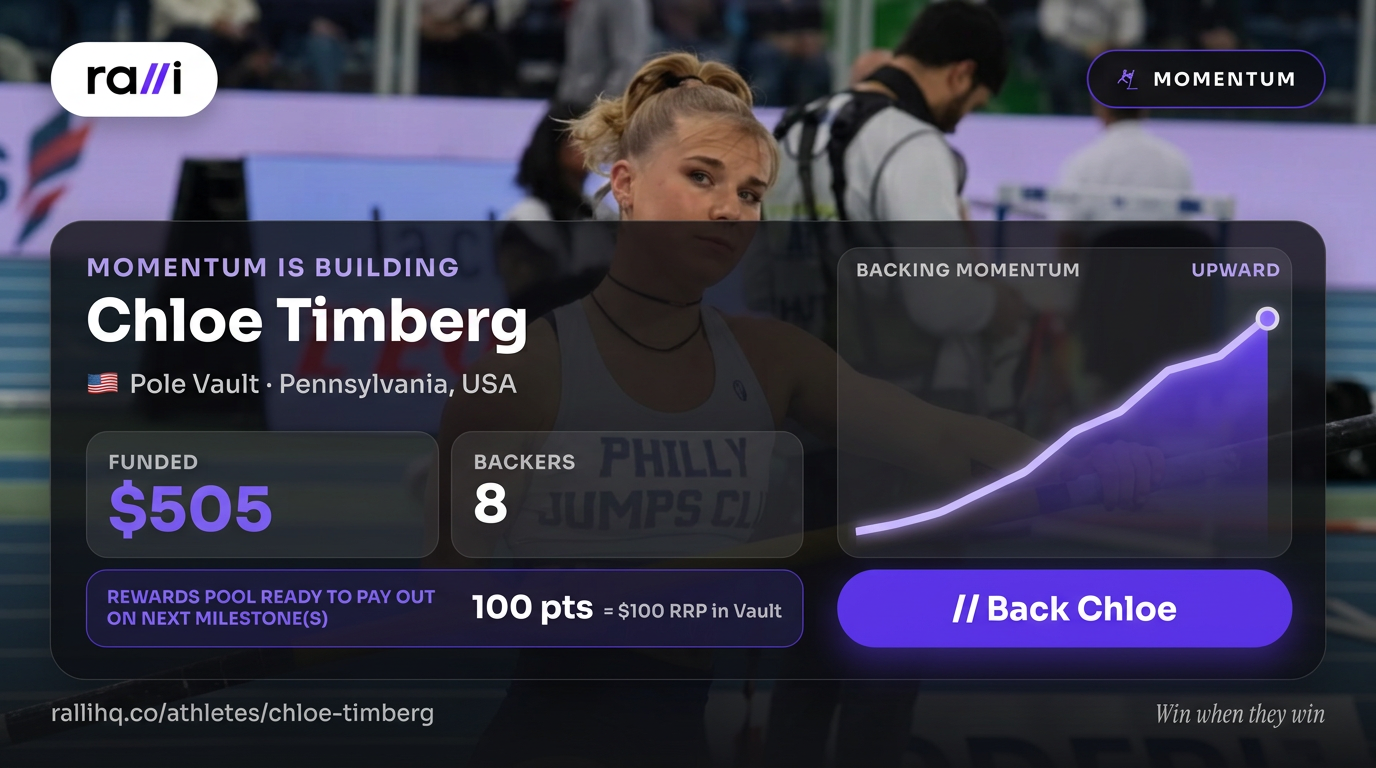 Chloe Timberg, ralli pole vault athlete